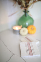 Marble Farmhouse Grain Sack Coaster Set