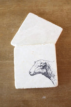 Sheep Marble Farmhouse Coaster Set