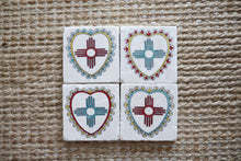 New Mexico Zia Coasters Set of 4. New Mexico Gift. Zia gift/ Albuquerque, Santa Fe, Taos, Las Cruces