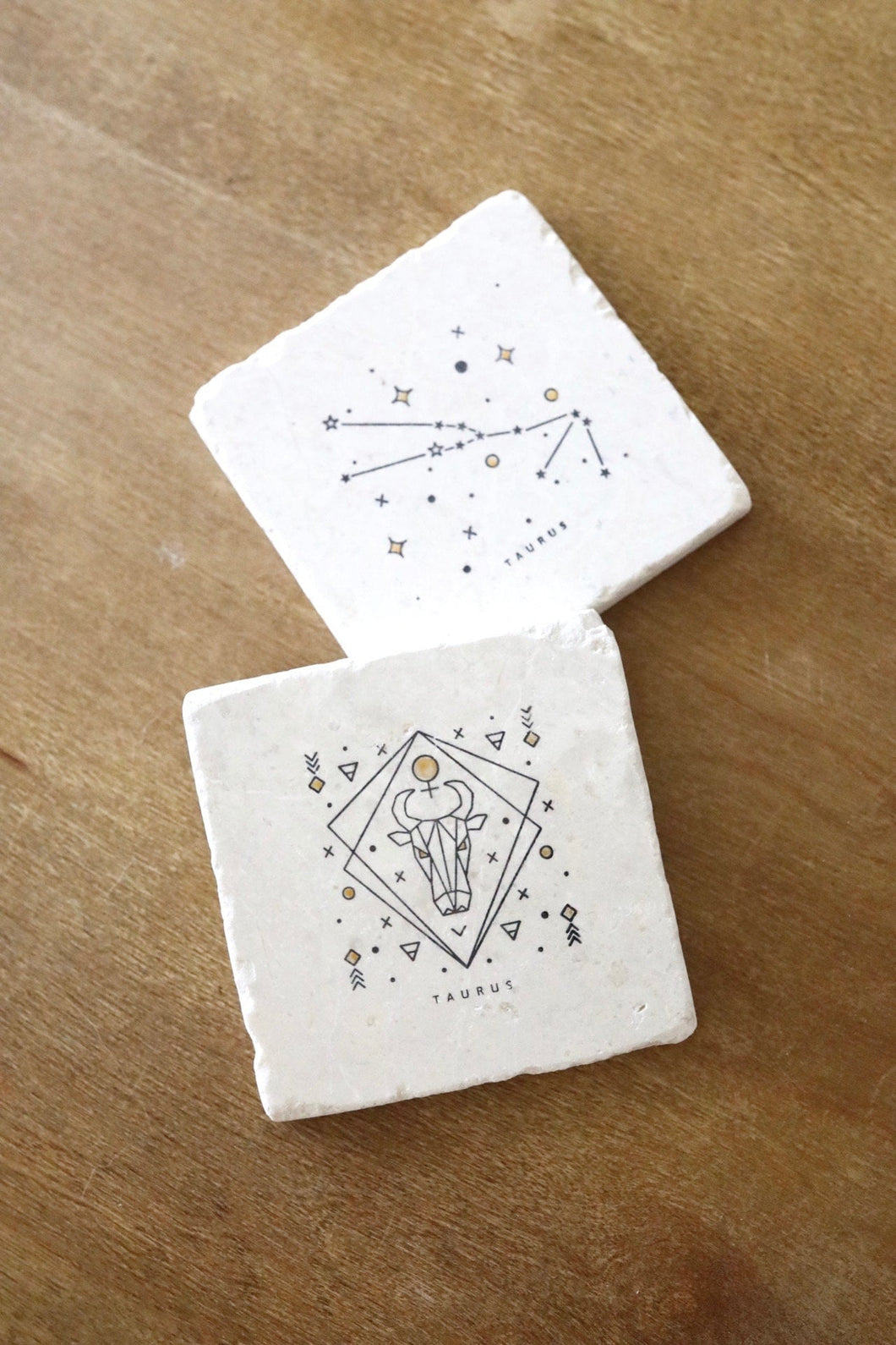 Taurus Zodiac Sign Coasters