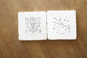 Taurus Zodiac Sign Coasters