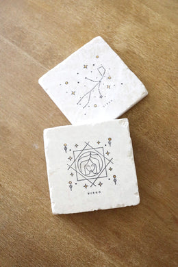 Virgo Zodiac Sign Coasters