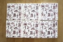 Western Toile Marble Coasters