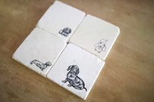 Dachshund Mix Marble Coaster Set of 4 for custom dog gift