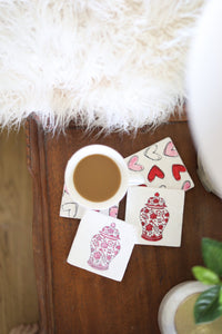 Valentine’s Day Ginger Jar Coaster Set