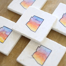 Arizona Sunset Marble Coasters