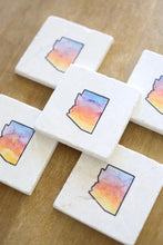 Arizona Sunset Marble Coasters