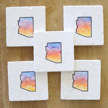 Arizona Sunset Marble Coasters
