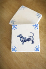 Dachshund Delft Tile Coasters