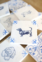 Dachshund Delft Tile Coasters