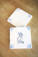 French Bulldog Delft Tile Coasters