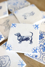 Dachshund Delft Tile Coasters