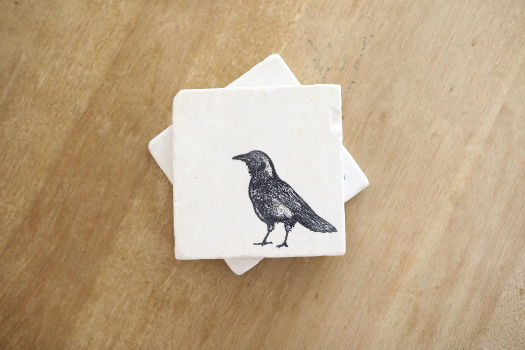 Raven Black Bird Coasters