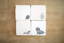 Dachshund Mix Marble Coaster Set of 4 for custom dog gift