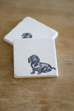 Custom Dachshund Marble Coaster Set Gift