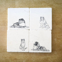 Collie Marble Coasters