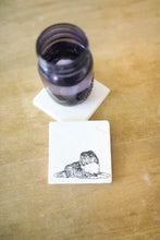 Collie Marble Coasters/ Collie gift/ Westie gift/ Collie coaster set/ stone coasters/ drink coasters