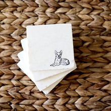 Chihuahua dog marble coaster set