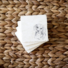 Beagle Dog Marble Coasters
