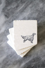 English Setter Dog Marble Coasters