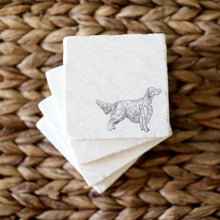 English Setter Dog Marble Coasters