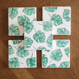 Monstra Plant Marble Coasters