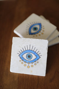 Evil eye coasters