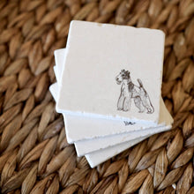 Wired Hair Fox Terrier Marble Coasters