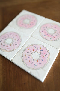 Donut Marble Coaster Set