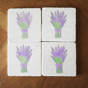 Lavender Marble Coasters