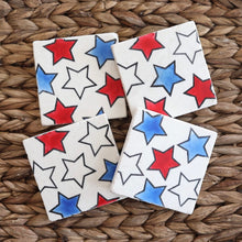 Patriotic Stars Marble Coasters