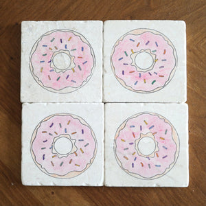 Donut Marble Coaster Set