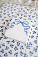 Blue Bow Marble Coasters