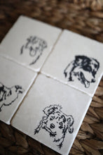 Australian Shepherd Coaster Set- Aussie dog coasters, personalized pet coasters, housewarming gift, Aussie home decor, Aussie gift