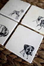 Natural Ear Boxer Dog Marble Coasters
