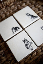 Husky Dog Marble Coaster Set