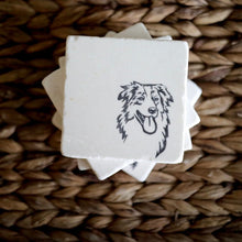 Australian Shepherd Marble Coasters