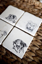 Bulldog Marble Coaster Set, Hand Stamped Dog Lover Gift