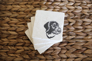 German Wirehaired Pointer Coasters/ Marble Pointer Coasters/ German Wirehaired Pointer gift