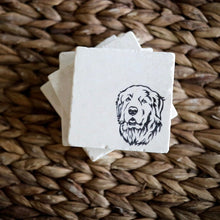 Great Pyrenees Marble Coaster Set- Great Pyrenees gift idea- marble stone coaster set