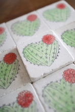 Cactus Heart Marble Coasters