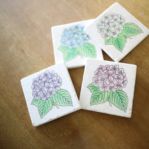 Hydrangea Marble Coasters