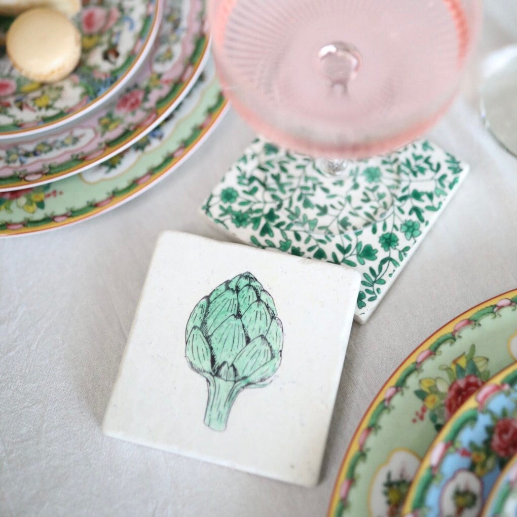 Artichoke Marble Coasters