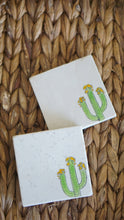 Blooming Saguaro in Corner Marble Coasters