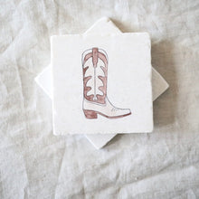 Western Cowboy Boot Marble Coasters