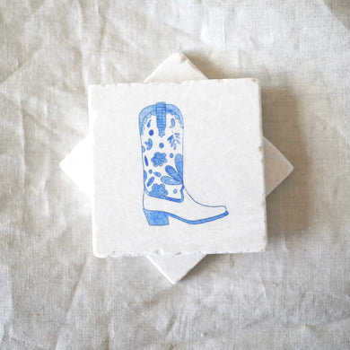 Coastal Cowgirl Marble Coasters