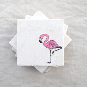 Flamingo Marble Coasters