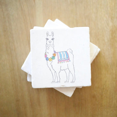 Llama Marble Coasters