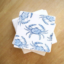 Blue Crab Marble Coasters