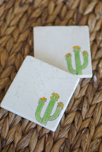 Blooming Saguaro in Corner Marble Coasters